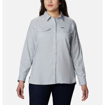 Columbia Silver Ridge Lite Long Sleeve Plus Size, Camisa Grises Para Mujer | 701253-OZQ